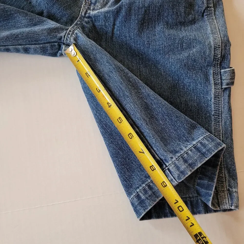Arizona Boys Denim Cargo Shorts Size 10 Slim Medium Wash Y2K Skater